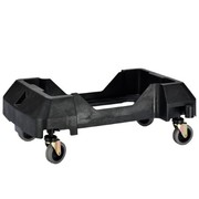 Alpine Industries Rectangular Trash Can Dolly, Black ALP477-DOLLY